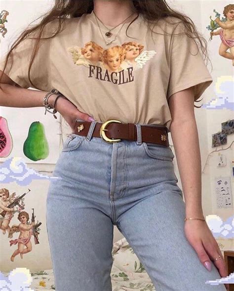 FRAGILE TEE | Thrift store outfits, Aesthetic clothes, Cute casual outfits