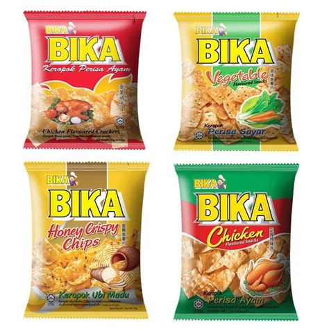 BIKA Flavoured Crackers Snacks Keropok Perisa Ayam 香薯鸡味片 Keripik Rasa ...