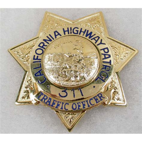 CALIFORNIA HIGHWAY PATROL TRAFFIC OFFICER POLICE LAW BADGE