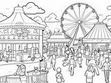 Adult Coloring County Fair Edition  Page sketch template