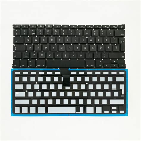 Sweden Swedish Keyboard With Backlight For Macbook Air 13" A1369 A1466 ...