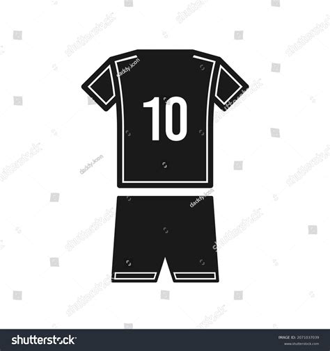 10 Number Soccer Jersey Icon Isolated Stock Vector (Royalty Free ...