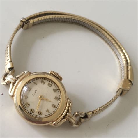 Vintage Ladies 1930's ELGIN Wrist Watch 10k by VintageWatchVault