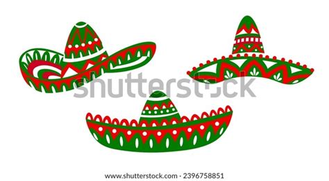 Mexican Sombrero Hats Latin Ethnic Ornament Stock Vector (Royalty Free ...