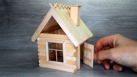 Popsicle Stick House DIY - YouTube | Popsicle stick crafts house, Diy popsicle stick crafts ...