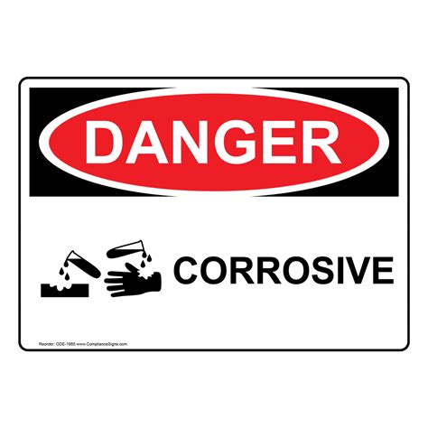 OSHA DANGER Corrosive Sign ODE-1985 Corrosive