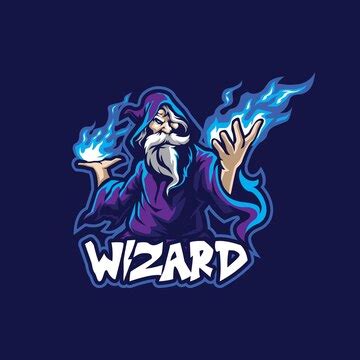 Premium Vector | Wizard mascot logo design with modern illustration concept style for badge ...