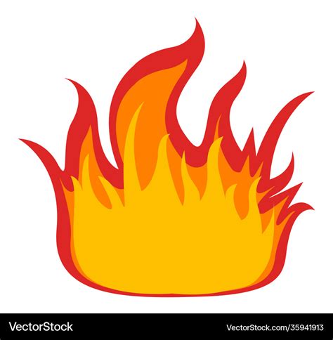 Symbol fire on white background Royalty Free Vector Image