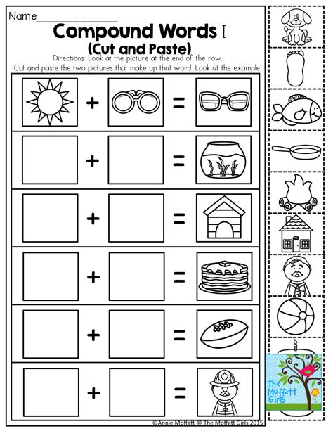 Compound Words Worksheets Kindergarten