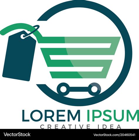 Shopping cart logo design Royalty Free Vector Image