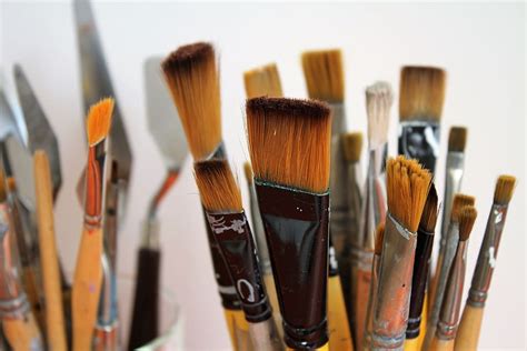 close, photography, paint brushes, brush, painter brush, paint, artists, brush hair, painter ...