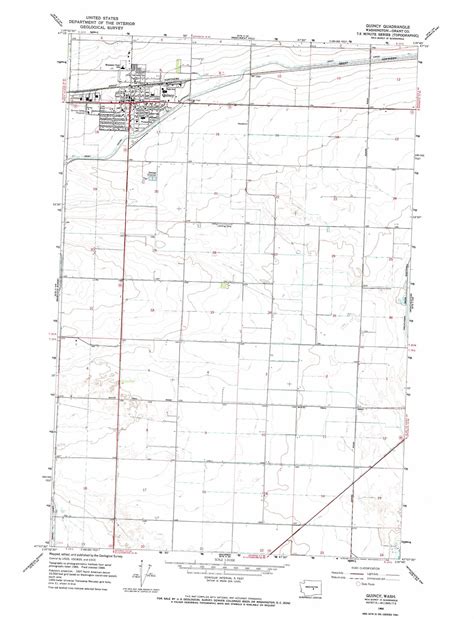 Quincy topographic map, WA - USGS Topo Quad 47119b7