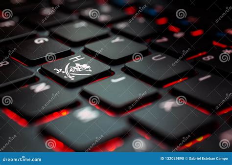 Keyboard whit key hacker stock photo. Image of computer - 132029898