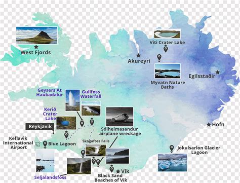 rotation Rond Fjord iceland map tourist spots Intégrer Innocent pêche