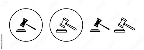 Gavel icon vector for web and mobile app. judge gavel sign and symbol. law icon. auction hammer ...