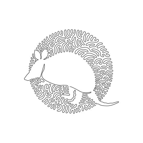 Premium Vector | Single line drawing of a cute armored armadillo for symbol, company logo ...