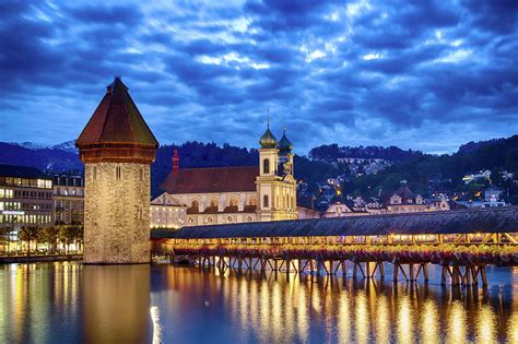 Chapel Bridge Lucerne - Switzerland by Tobias Theiler