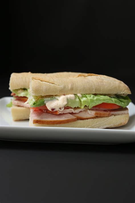 Turkey Avocado Baguette Sandwich with Chipotle Mayonnaise