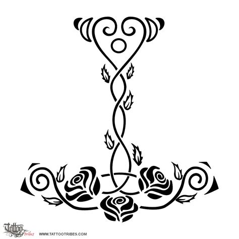 Mjolnir di rose (Protezione) mjolnir martello original tribal tattoo design