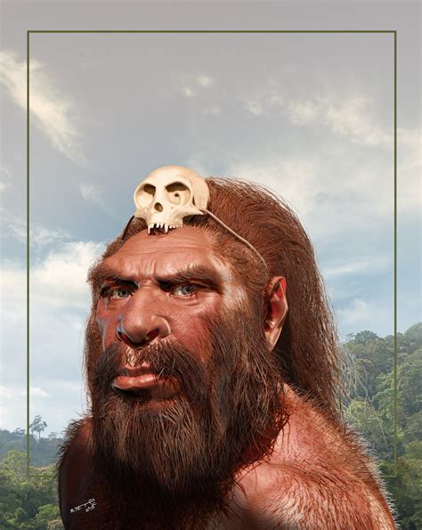 Paleoanthropological art of B. Petry: Homo heidelbergensis.