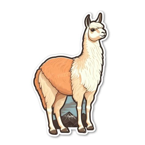 Premium AI Image | Lama sticker isolated ai generated