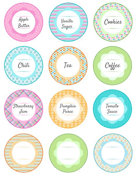 Printable Jar Labels