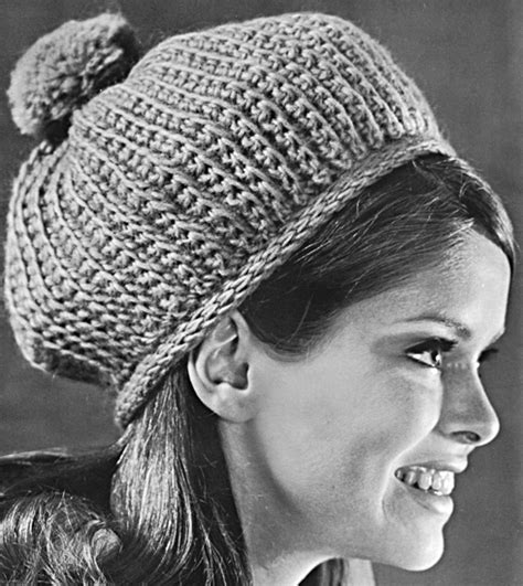 Pom Pom Crocheted Hat Pattern