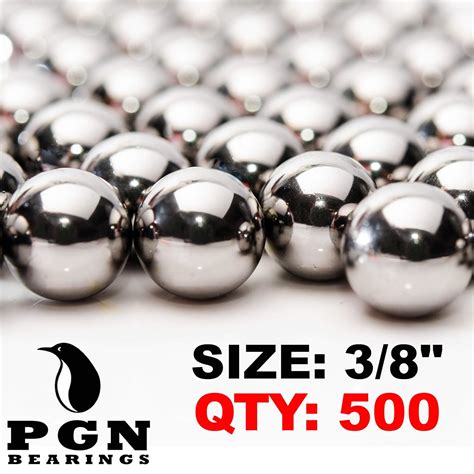 Precision Balls Precision Steel Bearing Balls Slingshot Ammo 3/8 Inch 500 PCS PGN 0.375 Caliber ...