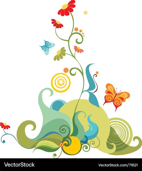 Abstract flower Royalty Free Vector Image - VectorStock