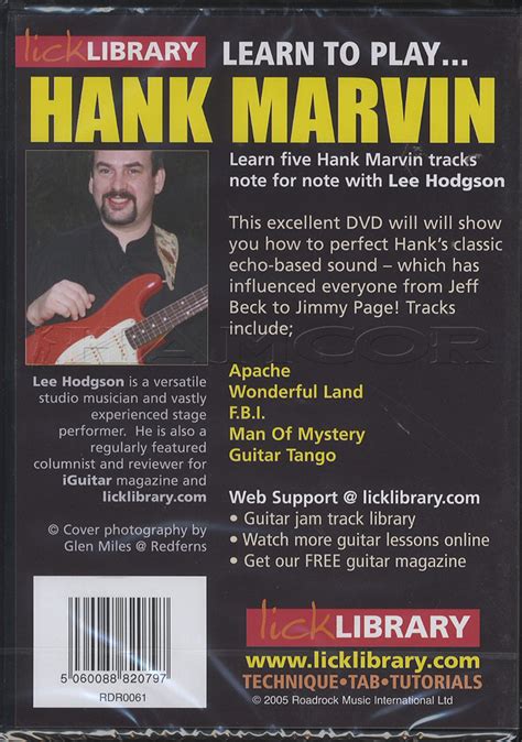 Learn to Play Hank Marvin Lick Library Guitar Shadows DVD Apache F B I ...