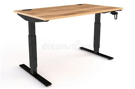 Ergonomic Office Desk with Adjustable Height, Width, and Angle Stock ...