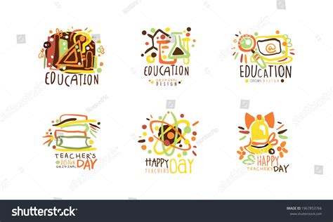 Happy Teachers Day Original Logo Design Stock Vector (Royalty Free ...