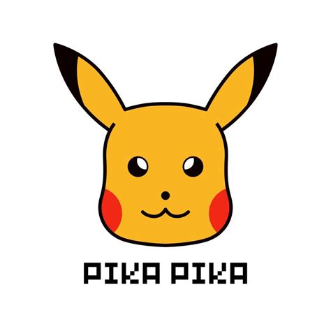 Illustration of Pikachu fan art. Suitable for kids, print, t shirt, sticker, design element ...