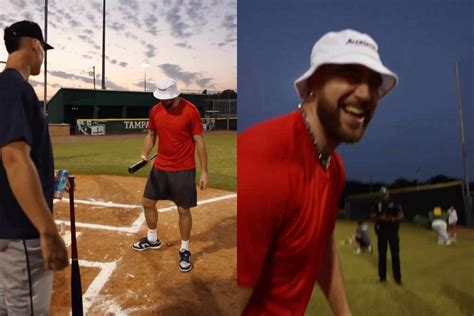 Travis Kelce shakes off comical first pitch with Home Run in Aaron ...