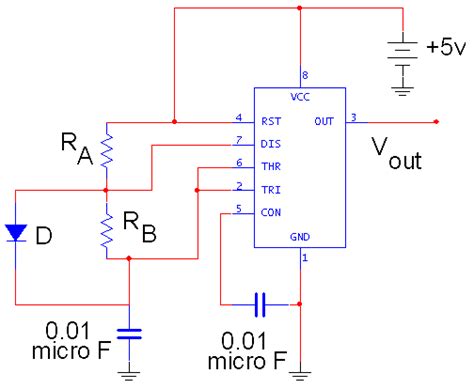 Schematic diagram of a clock pulse generator circuit (astable ...