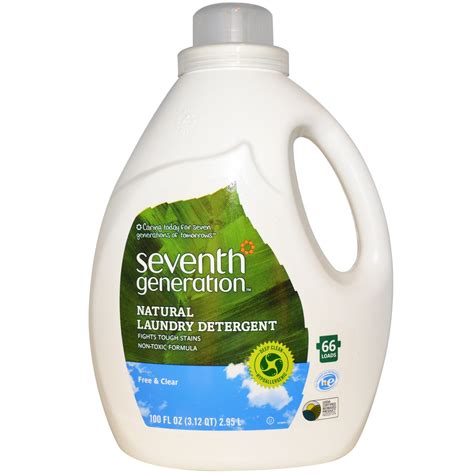 Seventh Generation, Natural Laundry Detergent, Free & Clear, 100 fl oz ...