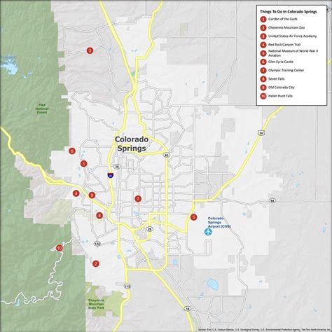 Colorado Springs Map [Colorado] - GIS Geography