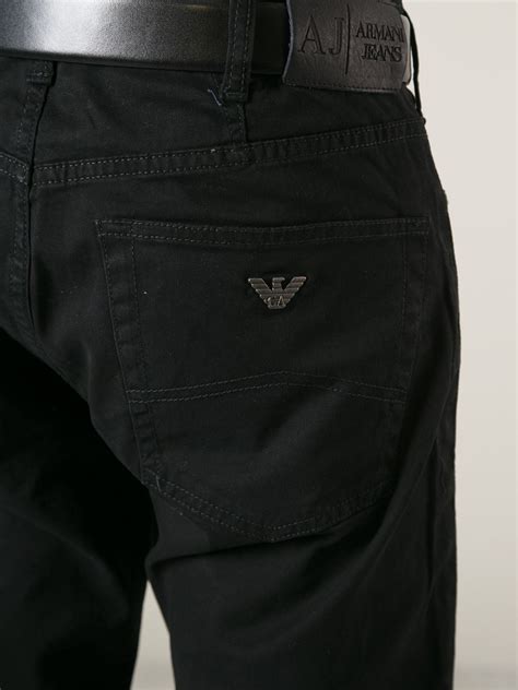 Lyst - Armani Jeans Slim Fit Jeans in Black for Men