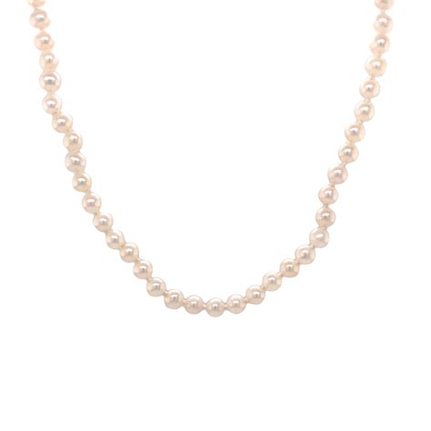 18 Inch Pearl Necklace w/ 14k Yellow Gold Clasp – Filigree Jewelers