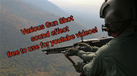 Various Gun shot sound effect free to use for youtube videos - YouTube