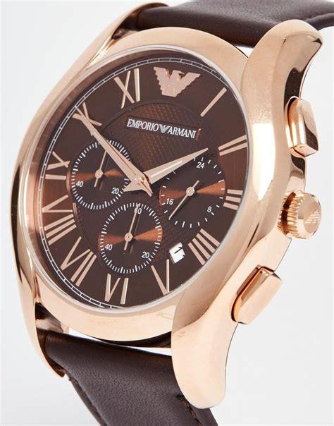 Emporio Armani Leather Strap Watch AR1701 | Watches unique, Emporio ...