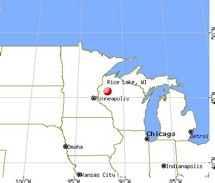 Rice Lake Wisconsin Map | Time Zones Map