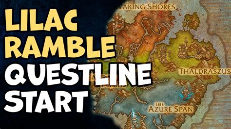 How to Start Lilac Ramble WoW Questline Start - YouTube