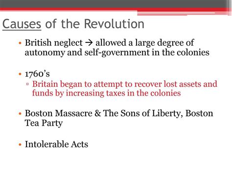 The American Revolution - ppt download