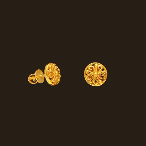 Small Gold Earrings Designs - South India Jewels