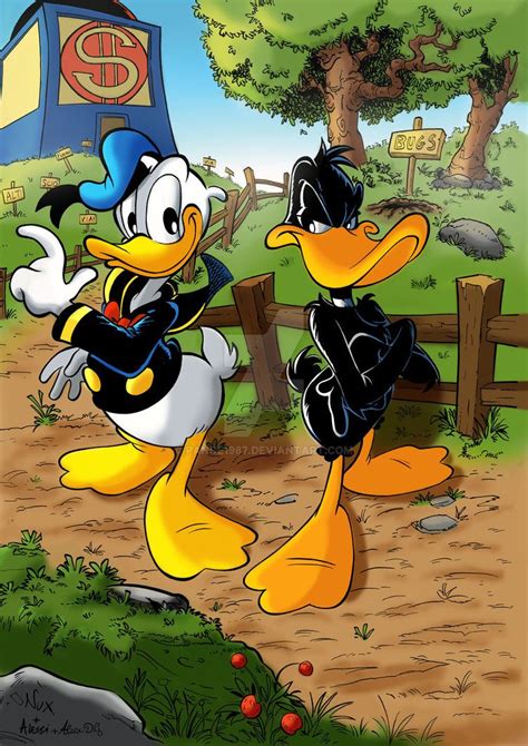 Donald and Daffy by PANDE1987 | Даффи дак, Мультики диснея, Рисунки диснея