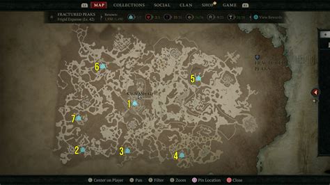 All Fractured Peaks Waypoints Locations - Diablo 4 Guide