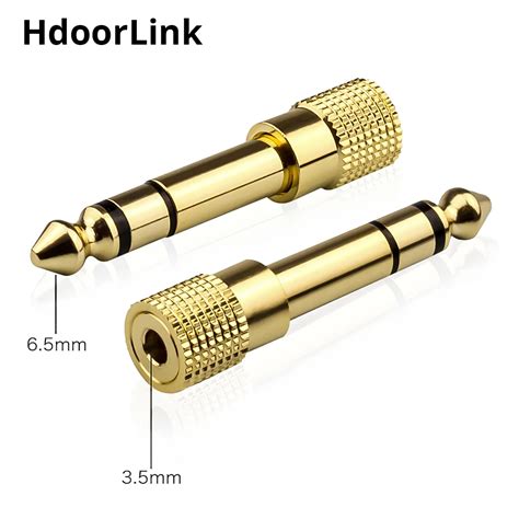 HdoorLink 6.5mm Audio Adapter 6.5mm Male plug to 3.5mm Female Jack AUX ...