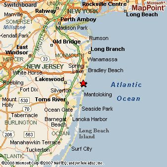 Point Pleasant Beach, New Jersey Area Map & More