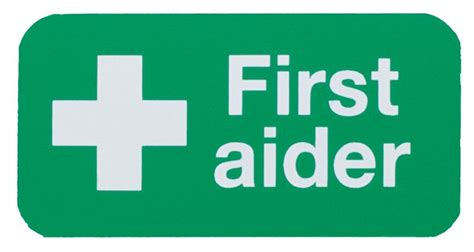 First Aider Safety Badge - Rectangle | Seton UK